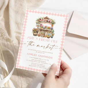 She's Fresh off the Market Fall Bridal Shower Invitation