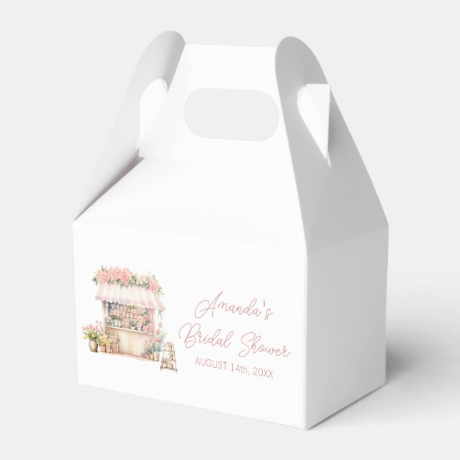 She's Fresh Off the Market Floral Bridal Shower Favour Box (Front Side)