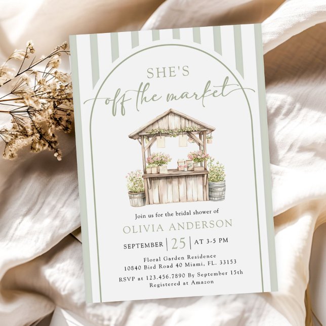 She's Fresh Off the Market Floral Bridal Shower Invitation (Creator Uploaded)