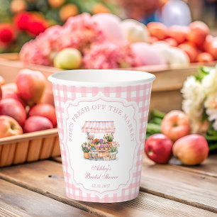 She's Fresh Off the Market Floral Bridal Shower Paper Cups