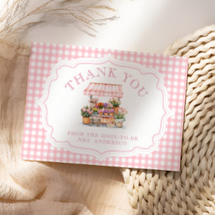 She's Fresh Off the Market Floral Bridal Shower Thank You Card