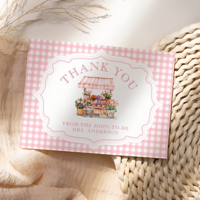 She's Fresh Off the Market Floral Bridal Shower Thank You Card (Creator Uploaded)