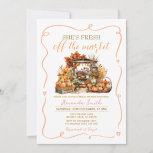 She's Fresh off The Market Pumpkin Bridal Shower Invitation