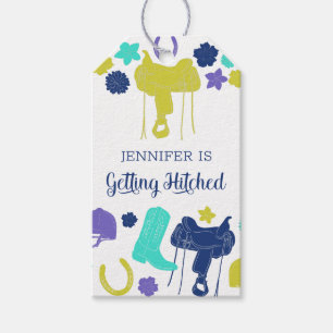 She's Getting Hitched Fun Equestrian Bridal Shower Gift Tags