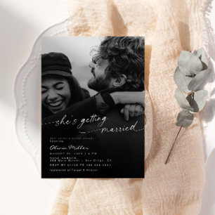 She's Getting Married Photo Bridal Shower Invitation