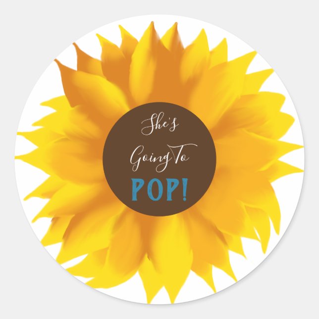 She's Going To Pop Sunflower Stickers (Front)