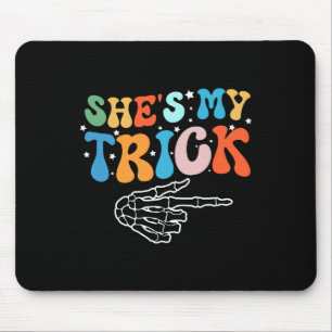 She's Is My Trick He's Is My Treat Halloween Coupl Mouse Pad
