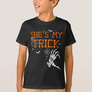She's Is My Trick He's Is My Treat Halloween Coupl T-Shirt