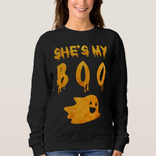 She's My Boo Funny Couples Halloween Costume Match Sweatshirt