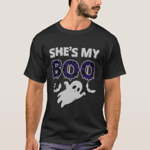 She'S My Boo He'S My Boo Halloween Couple Costumes T-Shirt