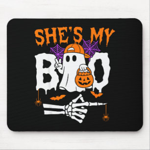 Shes My Boo Matching Couple Halloween Couples Hes  Mouse Pad