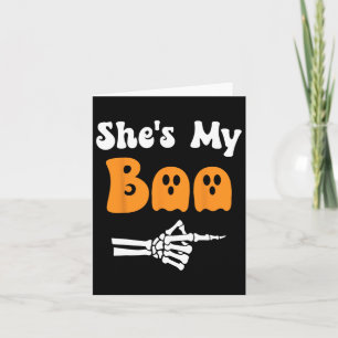 She's My Boo Matching Halloween Pajama Couples She Card