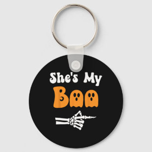 She's My Boo Matching Halloween Pajama Couples She Key Ring