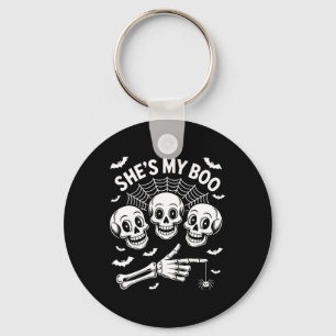She's My Boo Skeleton Couples Matching Couple Hall Key Ring