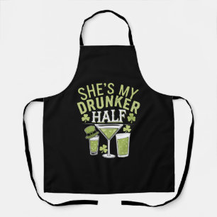Shes My Drunker Half St Patricks Matching Couple Apron
