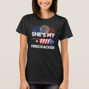 Shes My Firecracker 4th Of July Matching Couples H T-Shirt