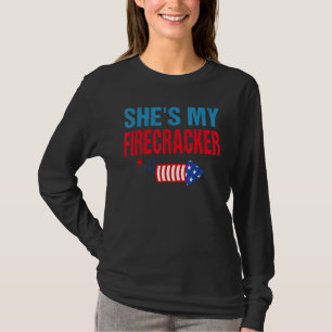 She's My Firecracker His And Hers 4th July Matchin T-Shirt