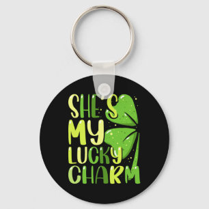 She's My Lucky Charm Funny St Patricks Day Couple Key Ring