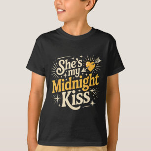 She's My Midnight Kiss Saying Romantic Couple New T-Shirt
