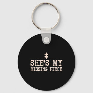 She's My Missing Piece And He Completes My Heart V Key Ring