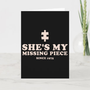 She's My Missing Piece Funny Couple Valentine Card