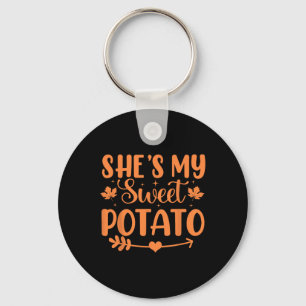 She's My Sweet Potato Autumn Thanksgiving Couples  Key Ring