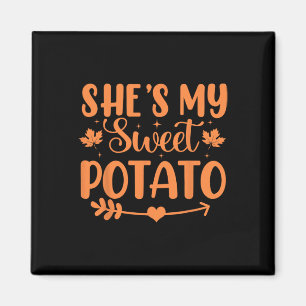 She's My Sweet Potato Autumn Thanksgiving Couples Magnet