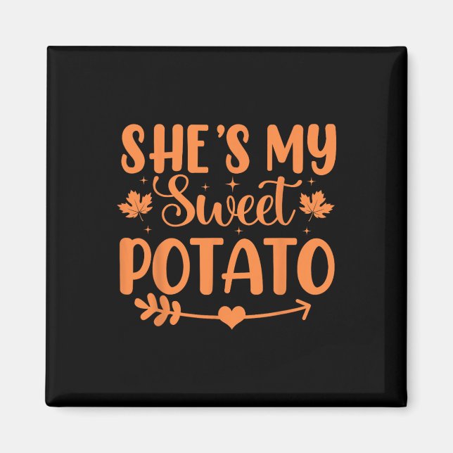 She's My Sweet Potato Autumn Thanksgiving Couples  Magnet (Front)