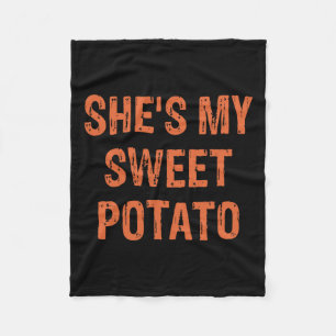 She's My Sweet Potato I Yam Funny Set Couples Than Fleece Blanket