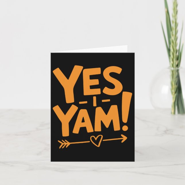She's My Sweet Potato I Yam Matching Thanksgiving  Card (Front)