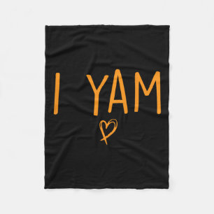 She's My Sweet Potato I Yam Set Couples Thanksgivi Fleece Blanket