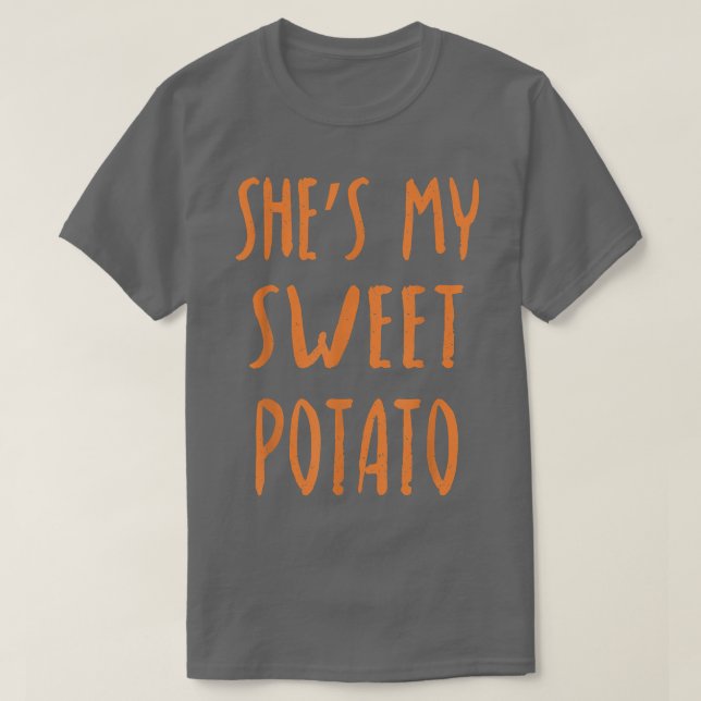 She's My Sweet Potato I Yam set Couples Thanksgivi T-Shirt (Design Front)