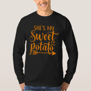Shes My Sweet Potato I Yam Set Thanksgiving Couple T-Shirt