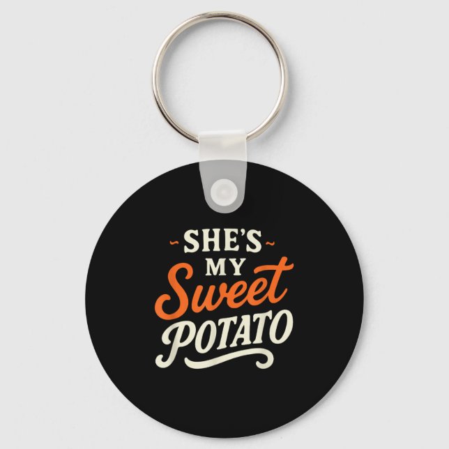 Shes My Sweet Potato I Yam Thanksgiving Couples Ma Key Ring (Front)