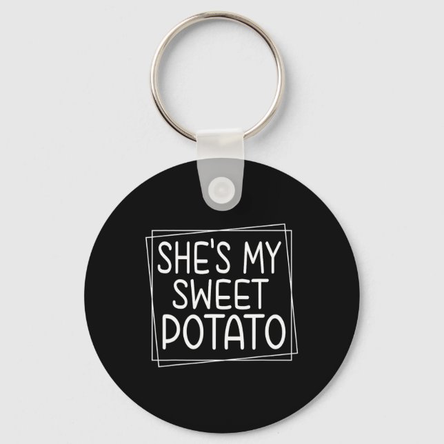 She's My Sweet Potato I Yam Thanksgiving Matching  Key Ring (Front)