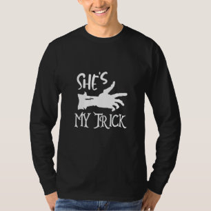 She's My Trick He's My Treat Couples Skeleton Hand T-Shirt