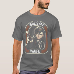 Shes My Waifu Funny Anime Boyfriend Anime retro T-Shirt