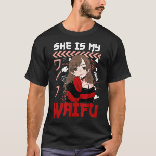 She's My Waifu He's My Senpai Anime Manga Couples T-Shirt