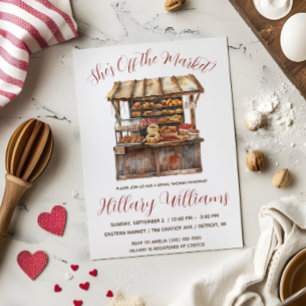 She's Off the Market! Bakery Stand Bridal Shower Invitation