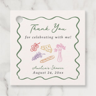 She's Off the Market Bold & Whimsical Hand Drawn Favour Tags