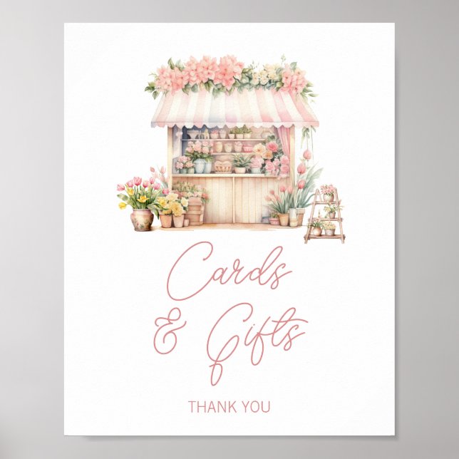 She's Off the Market Bridal Shower Cards And Gifts Poster (Front)