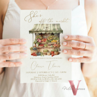 She's Off The Market Bridal Shower Invitation
