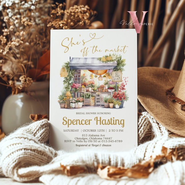 She's Off The Market Bridal Shower Invitation (Creator Uploaded)