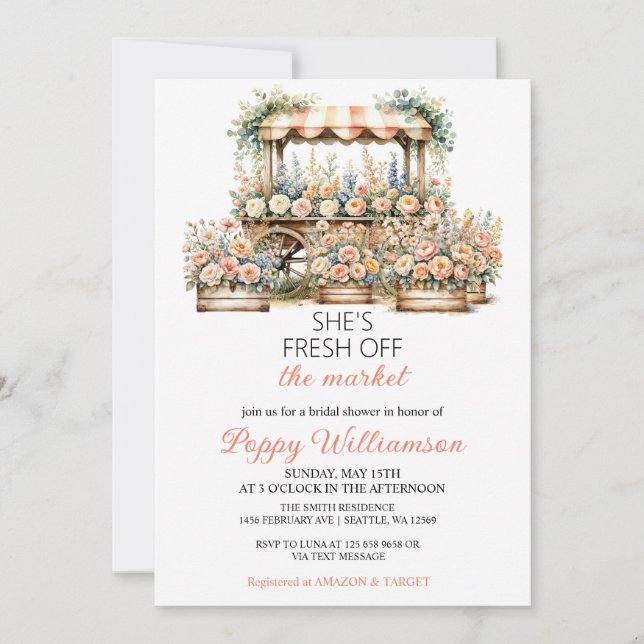 She's Off the Market Bridal Shower Invitation (Front)