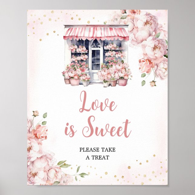 She's Off The Market Bridal Shower Love is Sweet Poster (Front)