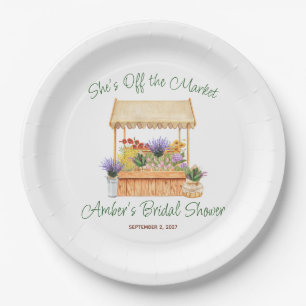 She's Off the Market Bridal Shower Paper Plate