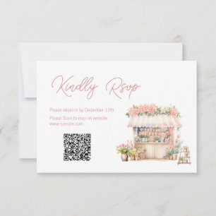 She's Off the Market Bridal Shower QR Rsvp Card
