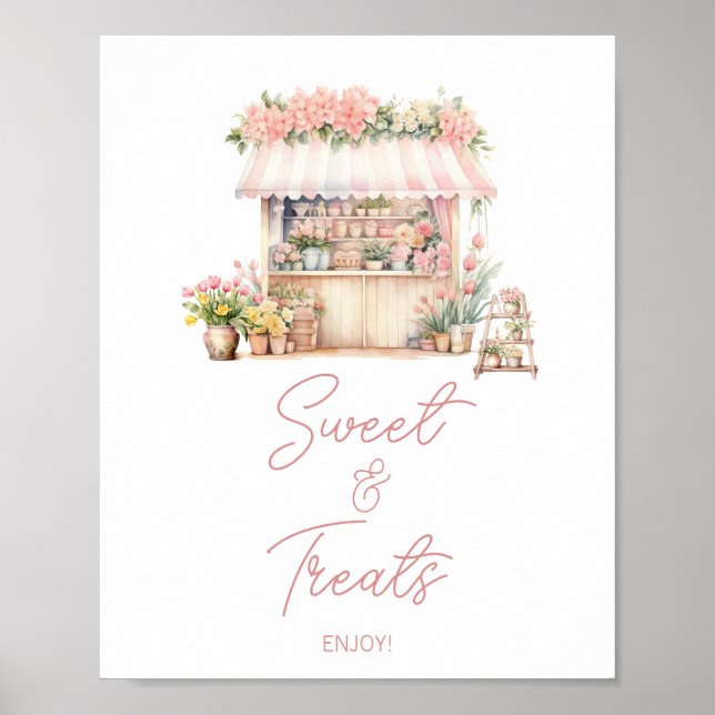 She's Off the Market Bridal Shower Sweet Treats Poster (Front)