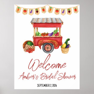 She's off the Market Bridal Shower Welcome Poster
