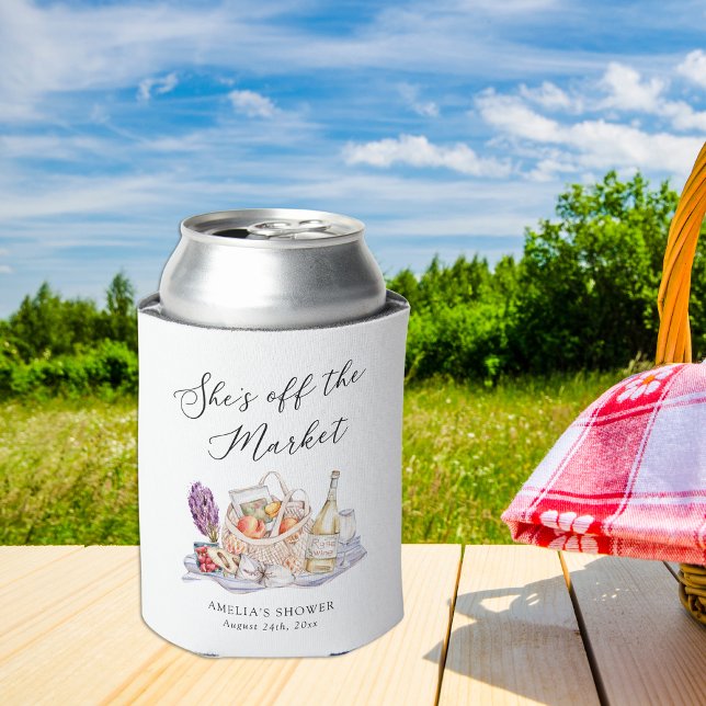She's Off the Market Farmer's Market Bridal Shower Can Cooler (Creator Uploaded)